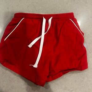 Shrimp and Grits Kids Size M (5) Boys Red Shorts